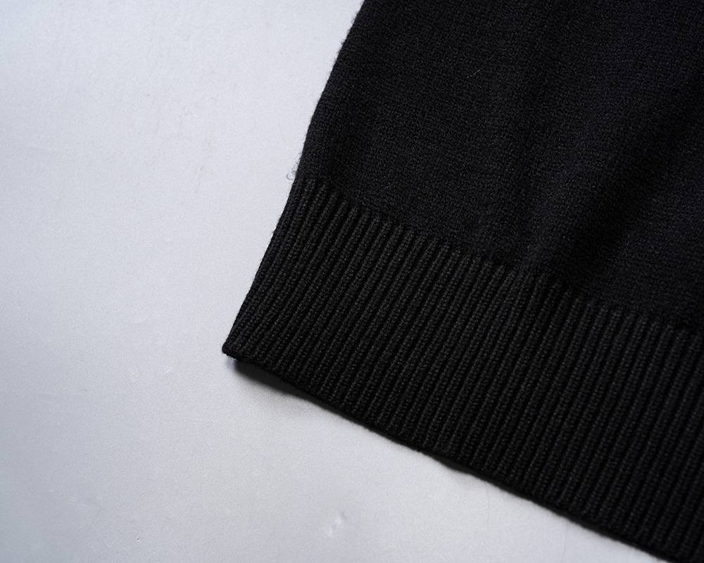 AMIRI メンズ ニット クルーネック ロゴ刺繍 リブニット オーバーサイズ ブラック M 3XL - 画像 6