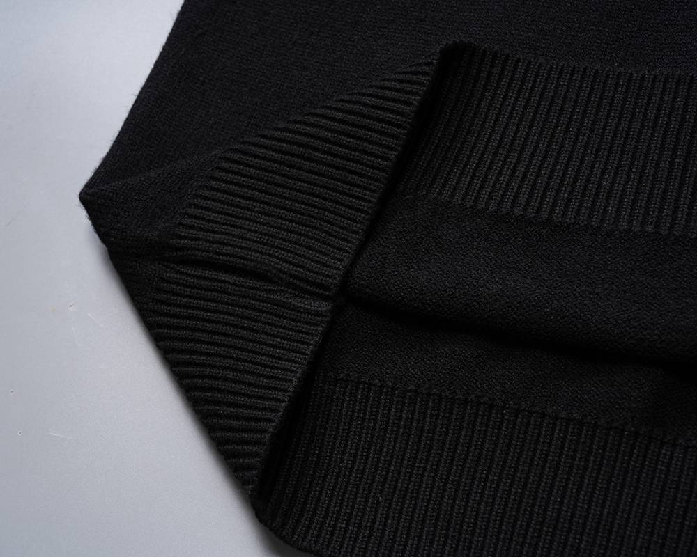 AMIRI メンズ ニット クルーネック ロゴ刺繍 リブニット オーバーサイズ ブラック M 3XL - 画像 7