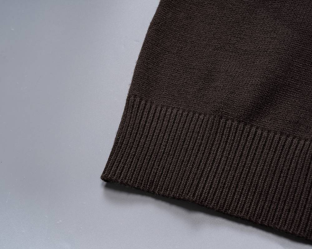 AMIRI メンズ ニット クルーネック ロゴ刺繍 リブニット 上品 ブラック - 画像 5