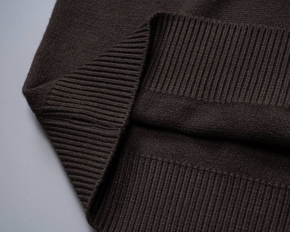 AMIRI メンズ ニット クルーネック ロゴ刺繍 リブニット 上品 ブラック - 画像 7