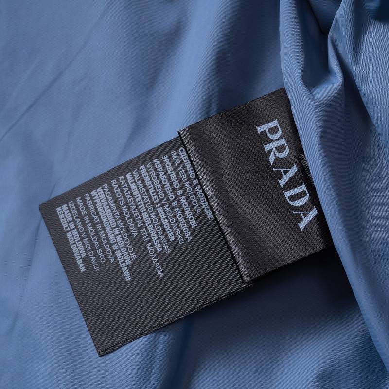 PRADA プラダ メンズ ジャケット ブルゾン スタンドカラージャケット ナイロン ロゴワッペン ミリタリー 通勤 通学 ネイビー - 画像 7