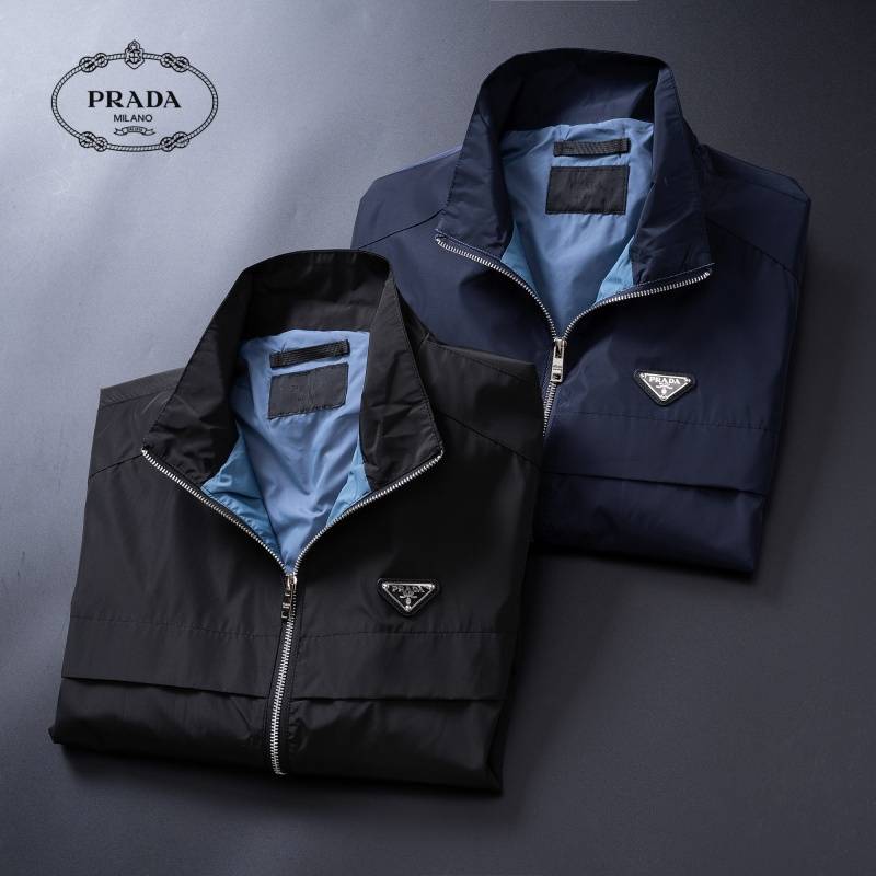 PRADA プラダ メンズ ジャケット ブルゾン スタンドカラージャケット ナイロン ロゴワッペン ミリタリー 通勤 通学 ネイビー - 画像 20
