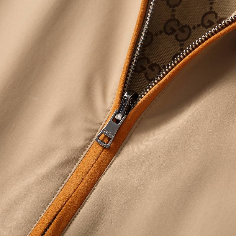 GUCCI ジャケット メンズ ブルゾン ファスナーオープン キルティング ナイロン ミリタリー 秋冬 ブラウン M 3XL - 画像 5