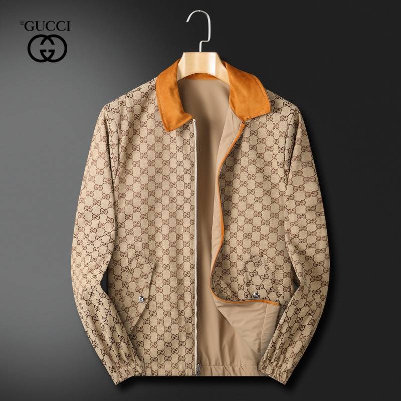 GUCCI ジャケット メンズ ブルゾン ファスナーオープン キルティング ナイロン ミリタリー 秋冬 ブラウン M 3XL - 画像 11