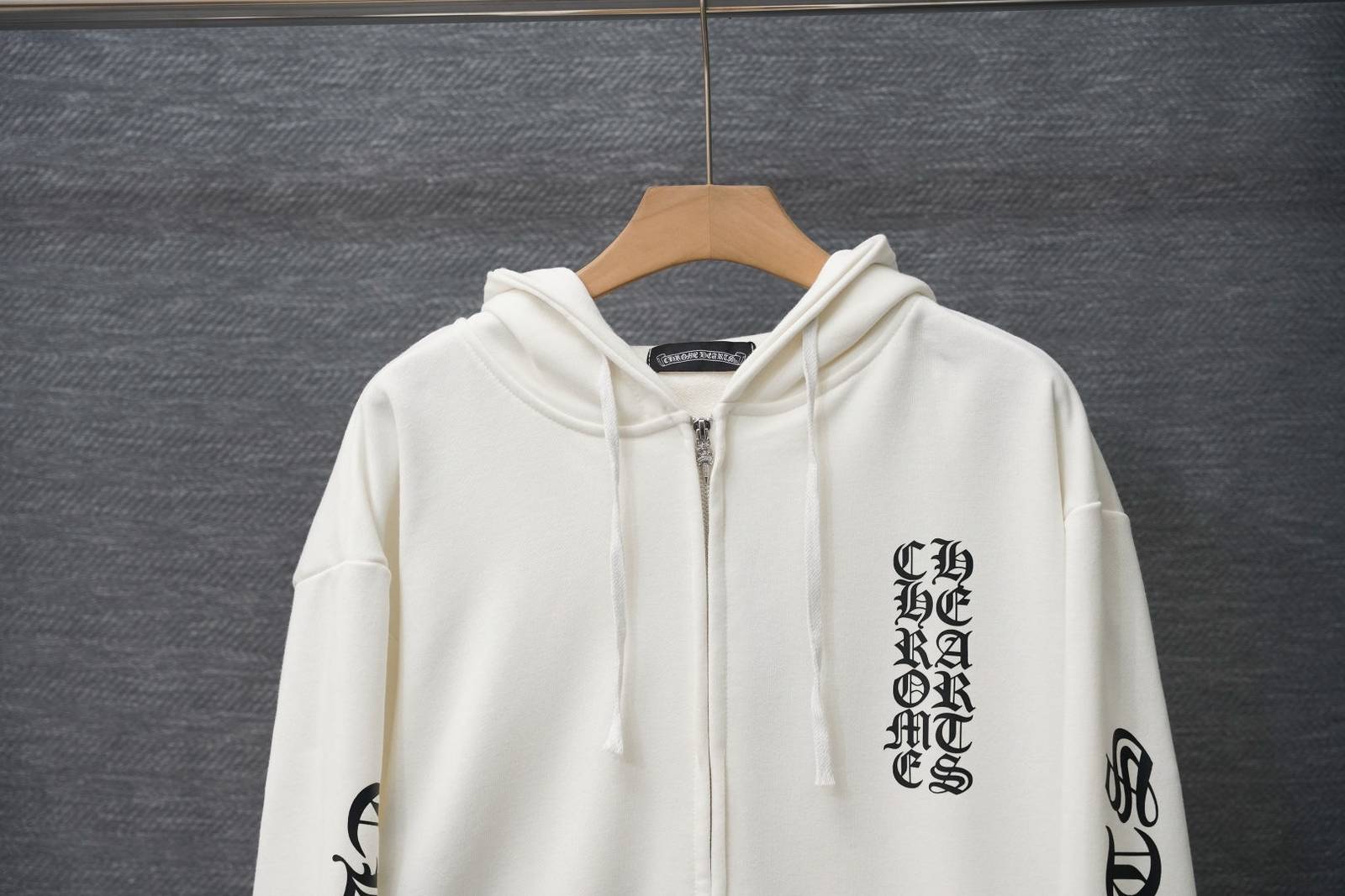 CHROME HEARTS クロムハーツ メンズ ブルゾン フーデッドジャケット ロゴプリント ナイロン オンオフスタイル ホワイト - 画像 6