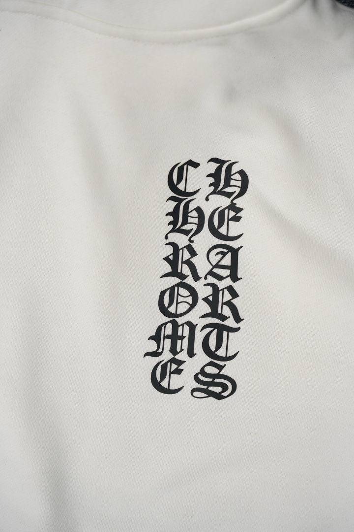 CHROME HEARTS クロムハーツ メンズ ブルゾン フーデッドジャケット ロゴプリント ナイロン オンオフスタイル ホワイト - 画像 9