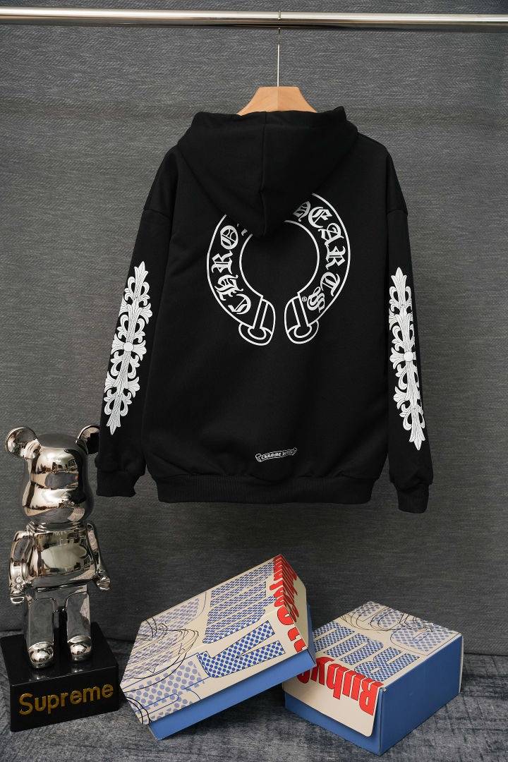 CHROME HEARTS メンズ ブルゾン フーデッドジャケット ロゴワッペン ナイロン マウンテンパーカー ブラック - 画像 3