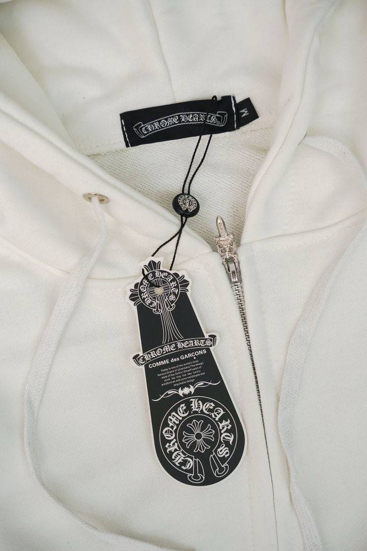 CHROME HEARTS メンズ ブルゾン フーデッドジャケット ロゴワッペン ナイロン マウンテンパーカー ブラック - 画像 6