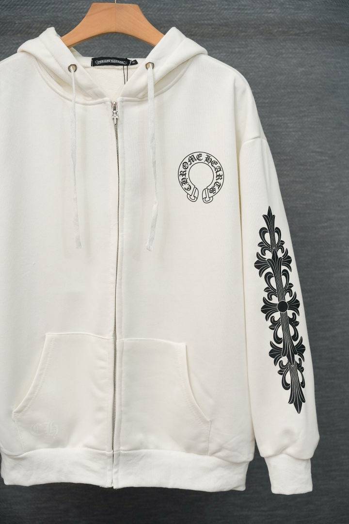 CHROME HEARTS メンズ ブルゾン フーデッドジャケット ロゴワッペン ナイロン マウンテンパーカー ブラック - 画像 9