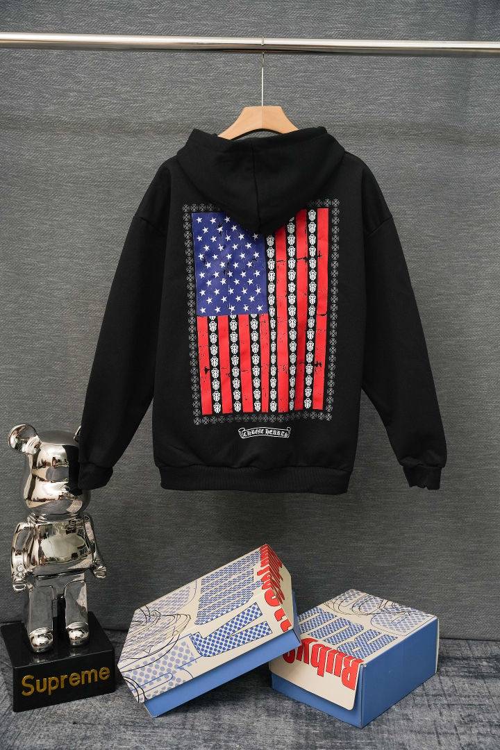 クロムハーツ メンズ ブルゾン フーデッドジャケット ロゴワッペン ナイロン ファッショナブルな秋冬アウター ブラック ホワイト