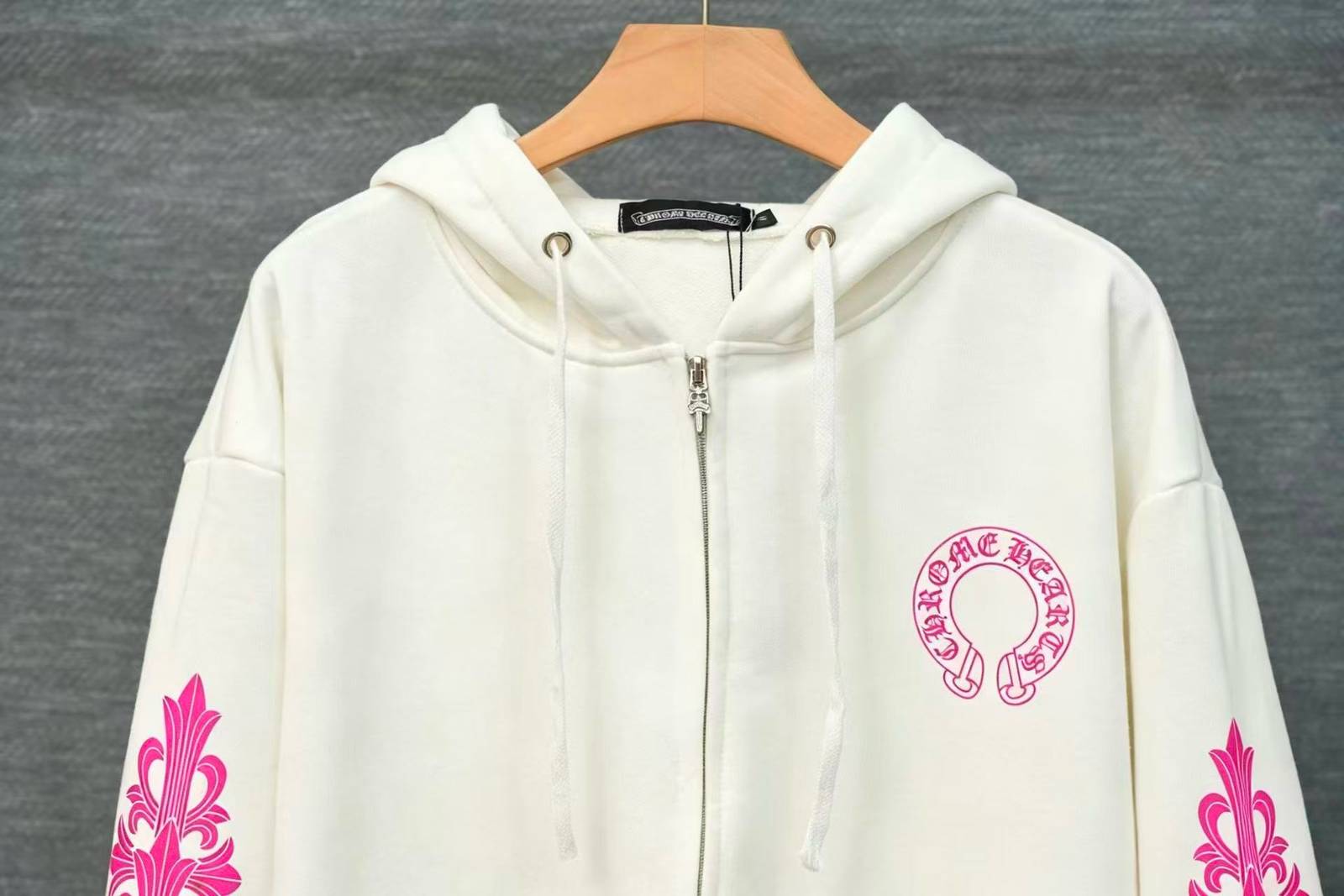 CHROME HEARTS クロムハーツ メンズ ブルゾン フーデッドジャケット ロゴワッペン フルジップ ナイロン マウンテンパーカー ブラック ホワイト - 画像 8