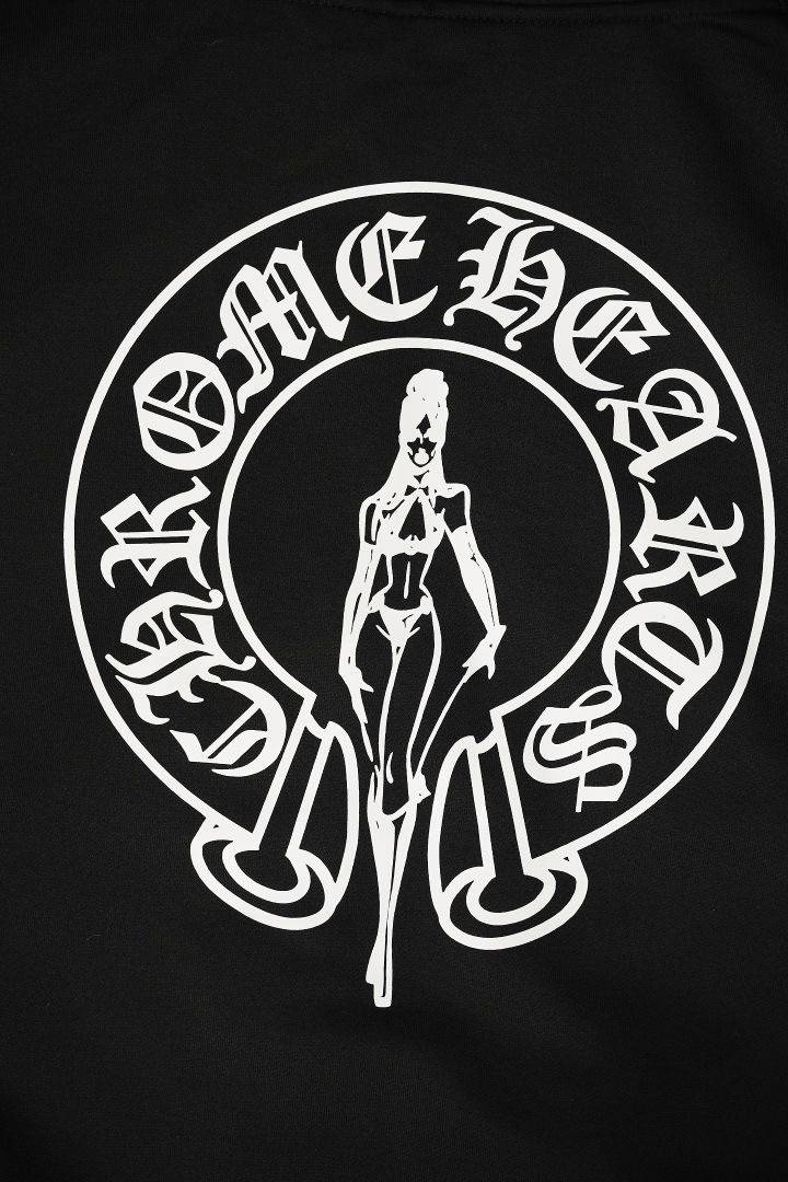 CHROME HEARTS クロムハーツ メンズ フーデッドジャケット ロゴワッペン ナイロン ブルゾン 秋冬 ブラック - 画像 3