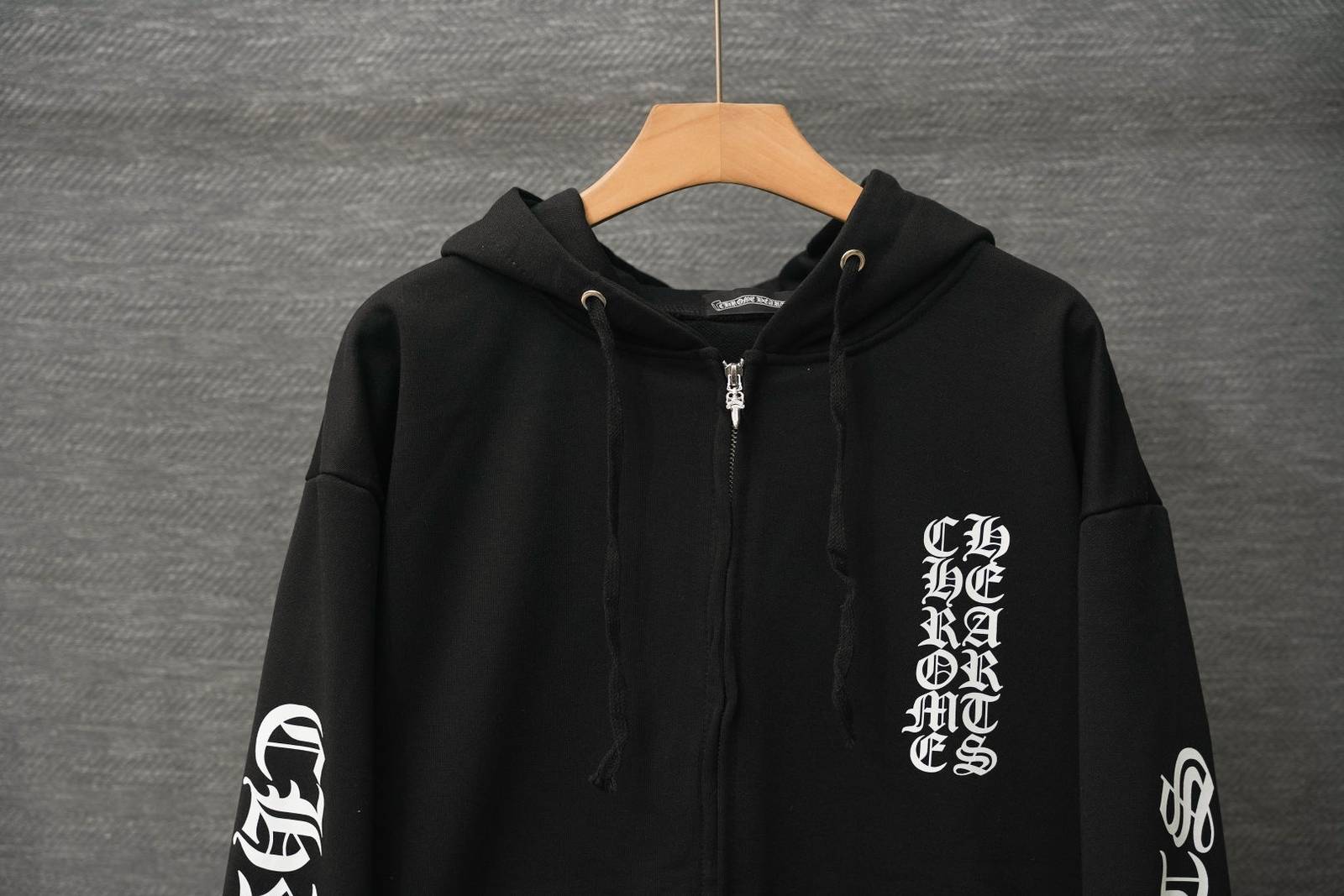 CROMO HEART メンズ ブルゾン フーデッドジャケット ロゴワッペン ナイロン ミリタリー 秋冬 ブラック - 画像 9
