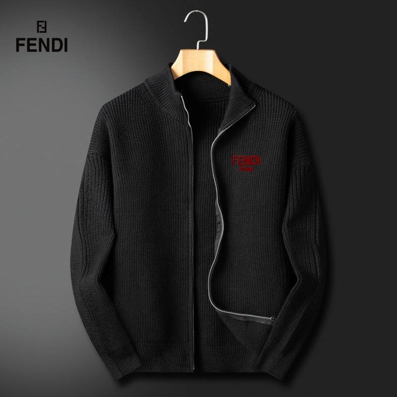 FENDI メンズ ジャケット ブルゾン ウール キルティング ロゴワッペン MA 1 ファッション ブラック - 画像 4