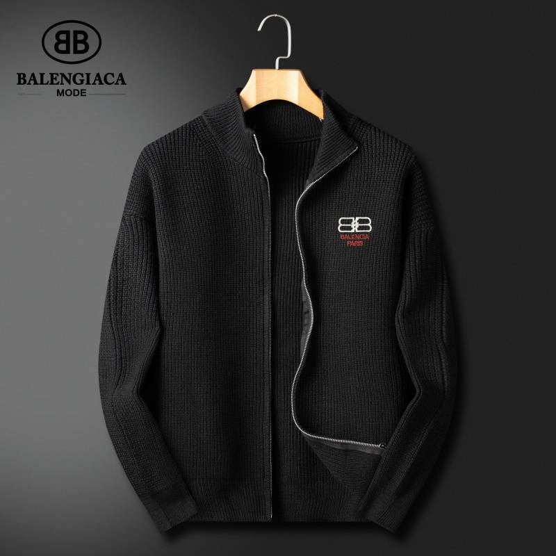 BALENCIAGA バレンシアガ メンズ ジャケット ブルゾン ロゴワッペン ウール ダブルジップ 秋冬 ブラック グレー