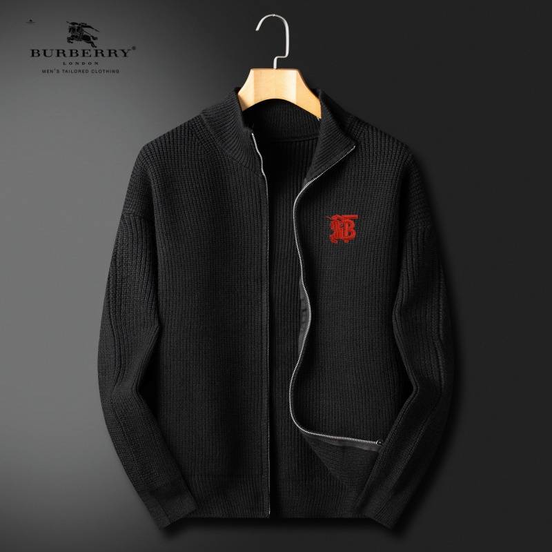 BURBERRY バーバリー メンズ ジャケット スタンドカラージャケット ニットウール ファッション性重視 秋冬 ブラック ベージュ - 画像 4