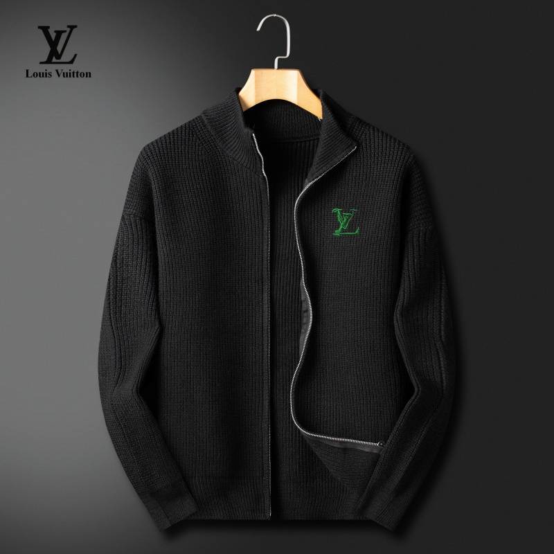 Louis Vuitton メンズ オーバーサイズ ブルゾン ロゴワッペン ウール メンズ 通勤 通学 ブラック グレー