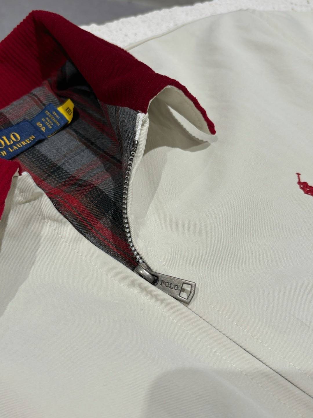 POLO RALPH LAUREN メンズ ジャケット スタンドカラージャケット ナイロン ロゴワッペン オーバーサイズ ホワイト - 画像 5