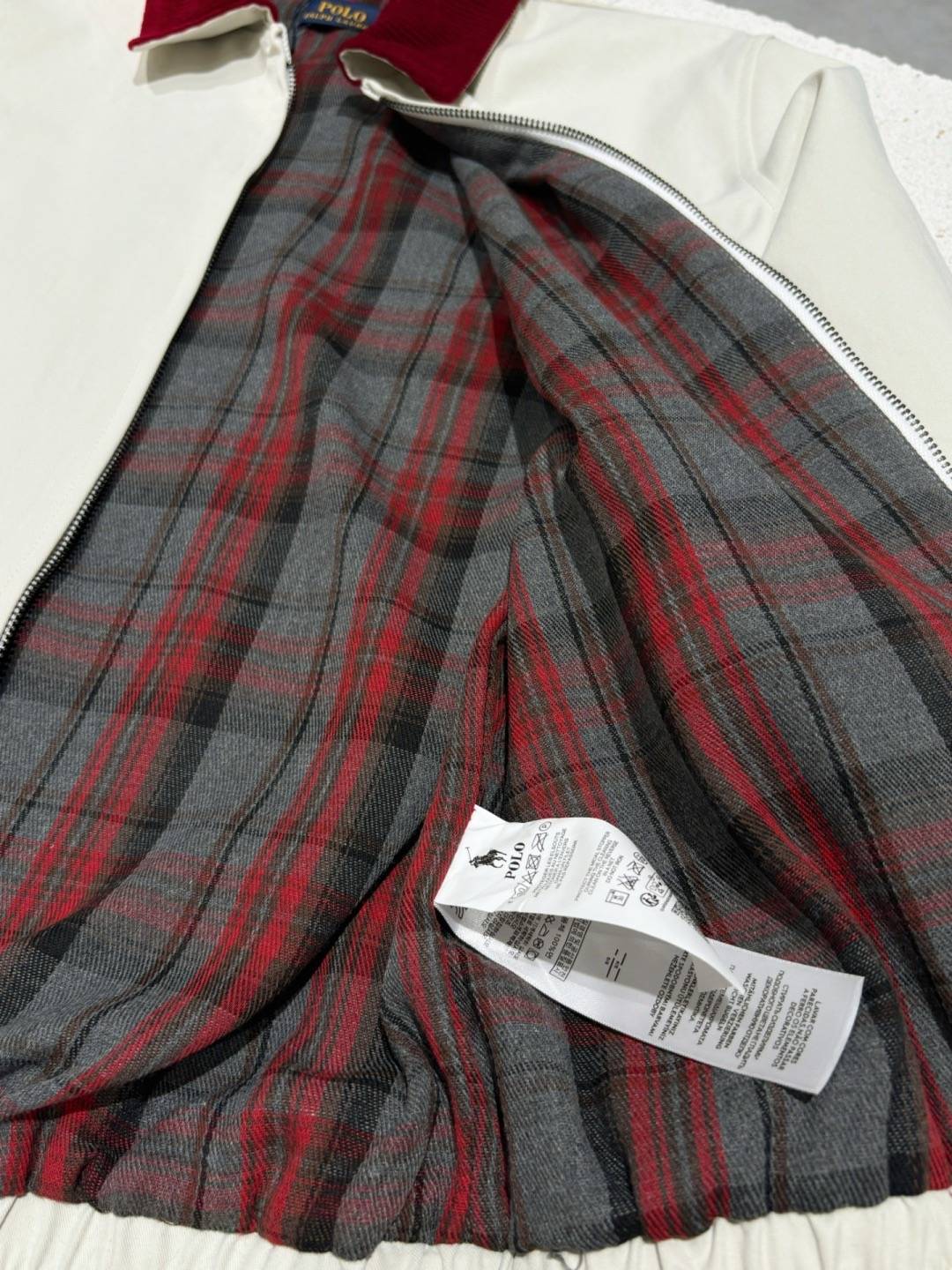 POLO RALPH LAUREN メンズ ジャケット スタンドカラージャケット ナイロン ロゴワッペン オーバーサイズ ホワイト - 画像 6