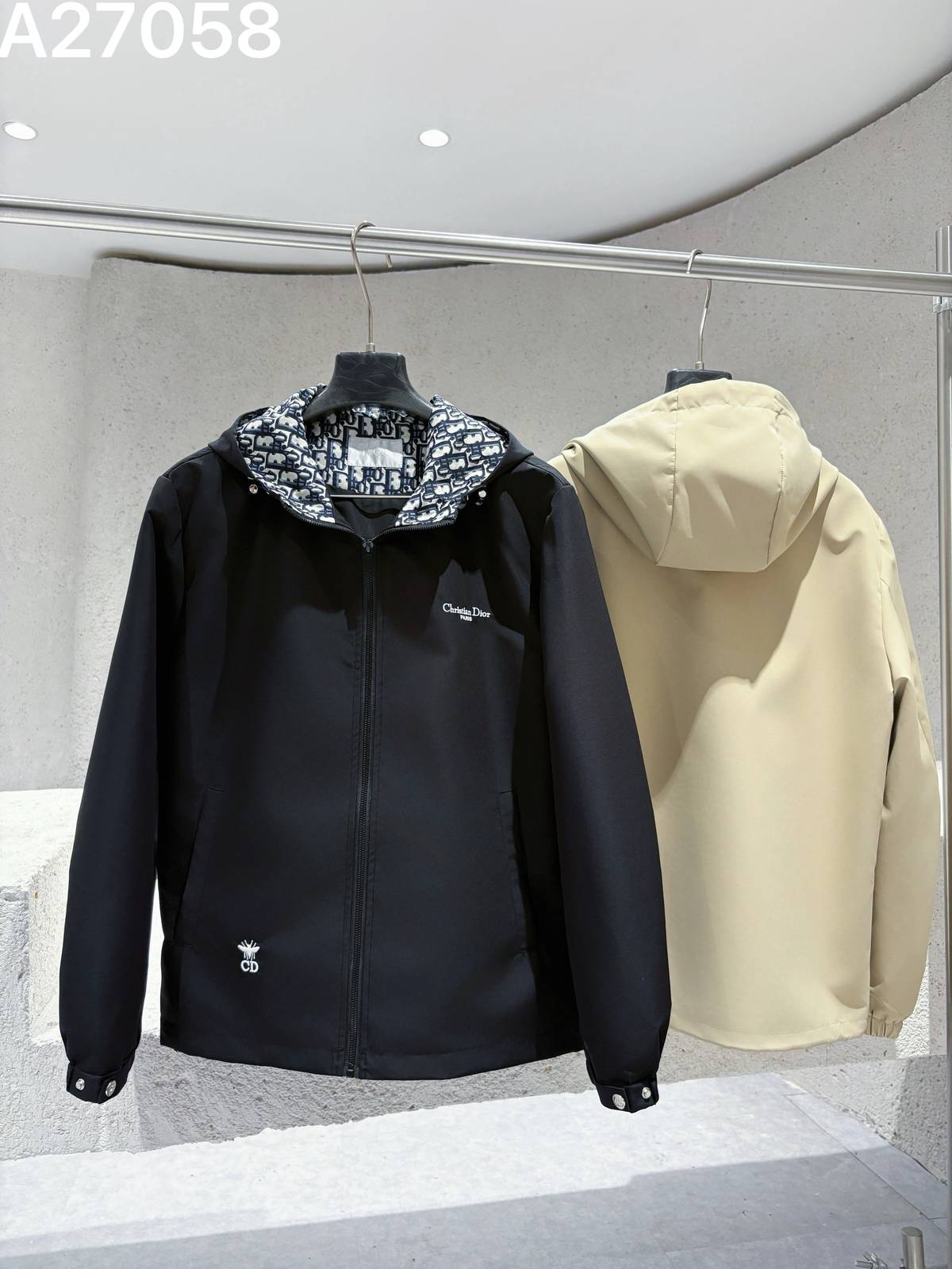 DIOR ディオール メンズ ジャケット フーデッドジャケット キルティング ナイロン マウンテンパーカー 秋冬 カーキ ブラック - 画像 4