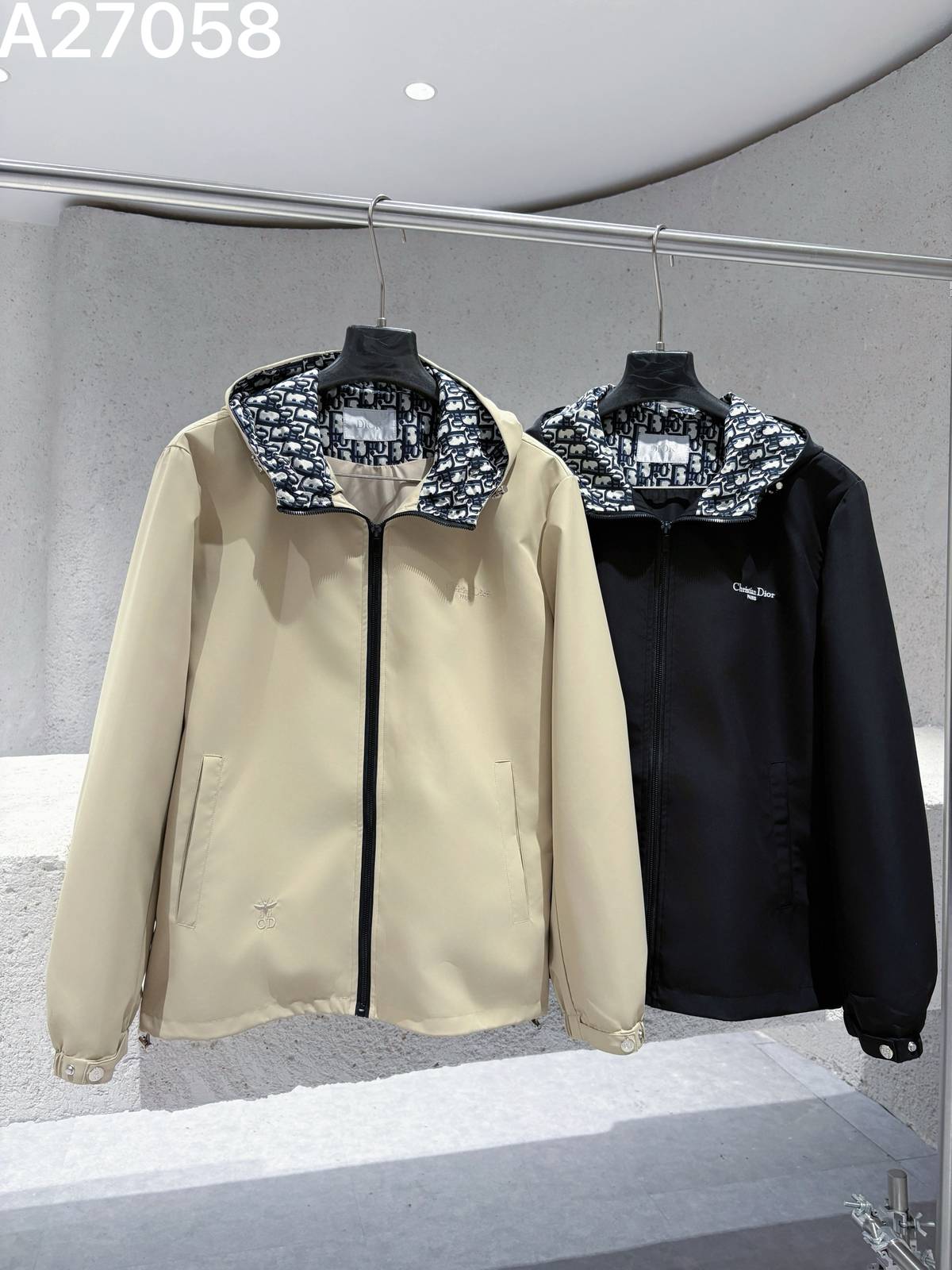 DIOR ディオール メンズ ジャケット フーデッドジャケット キルティング ナイロン マウンテンパーカー 秋冬 カーキ ブラック - 画像 5