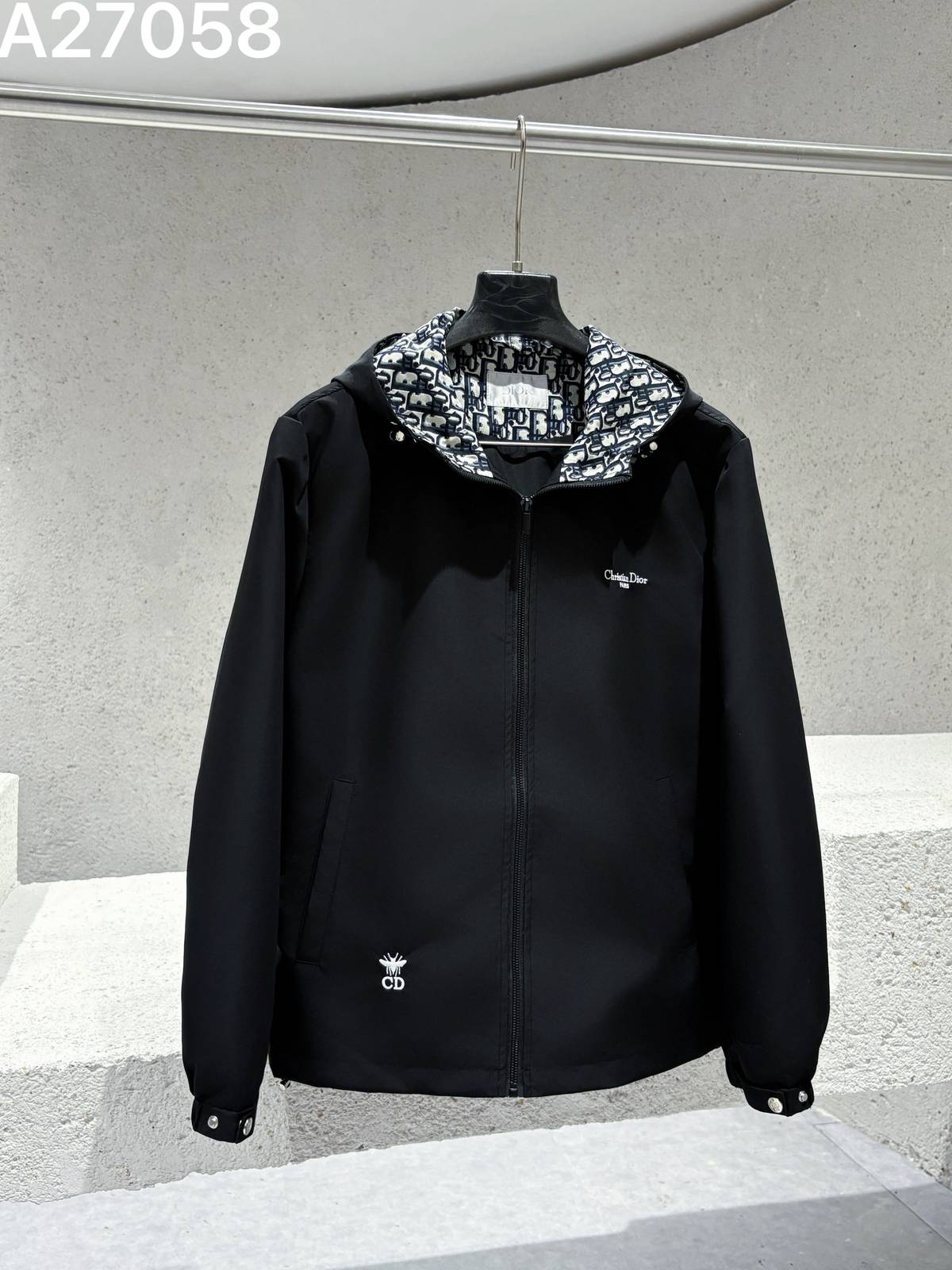 DIOR ディオール メンズ ジャケット フーデッドジャケット キルティング ナイロン マウンテンパーカー 秋冬 カーキ ブラック - 画像 6