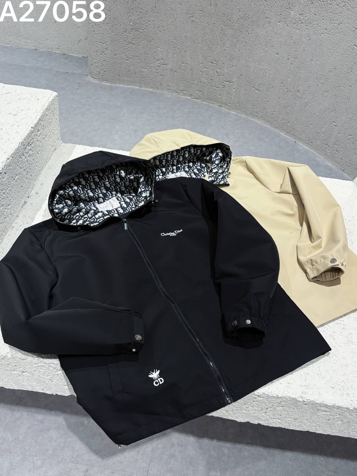 DIOR ディオール メンズ ジャケット フーデッドジャケット キルティング ナイロン マウンテンパーカー 秋冬 カーキ ブラック - 画像 8