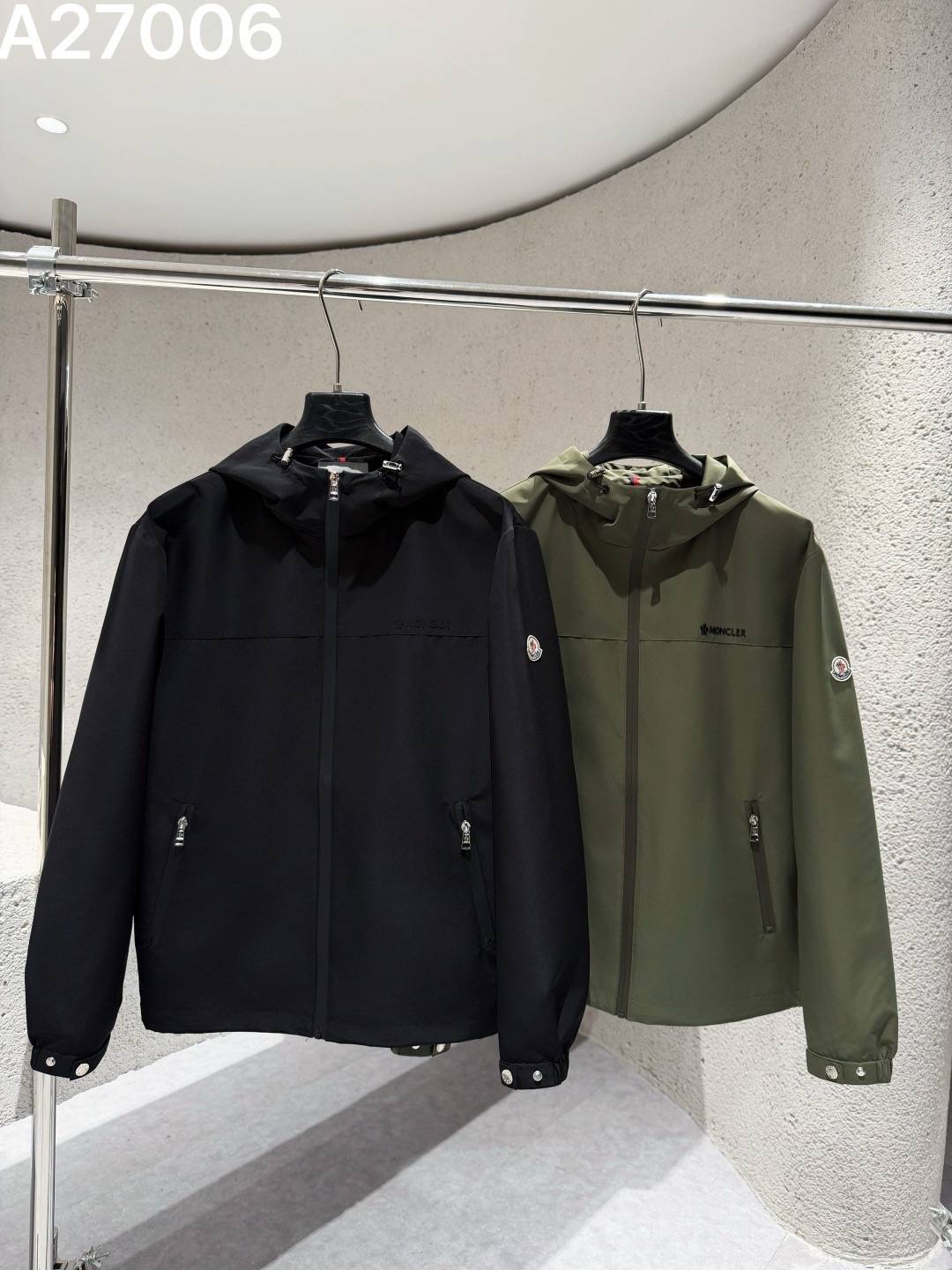 MONCLER モンクレール メンズ マウンテンパーカー ナイロン キルティング フーデッドジャケット 秋冬 防寒 ブラック カーキ - 画像 7