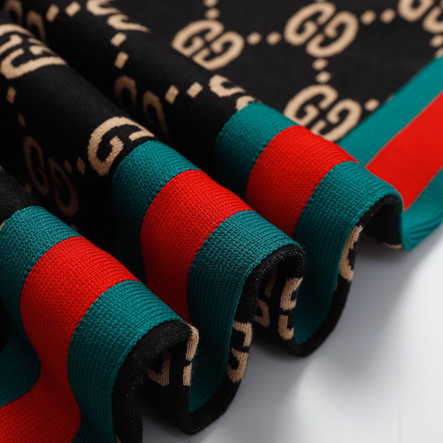 GUCCI グッチ メンズ ジャケット ブルゾン ダブルジップ ロゴプリント ナイロン レインボーストライプ 秋冬 通勤通学 ブラック - 画像 3