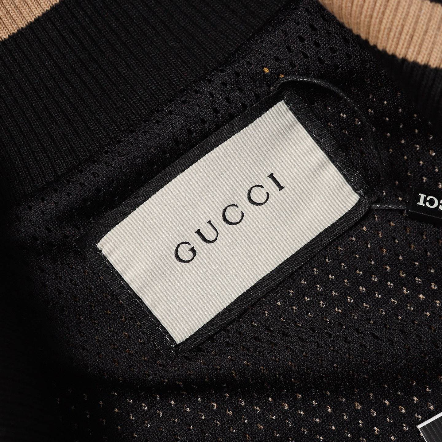 GUCCI グッチ メンズ ジャケット ブルゾン ダブルジップ ロゴプリント ナイロン レインボーストライプ 秋冬 通勤通学 ブラック - 画像 7