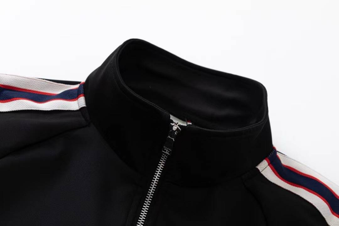 GUCCI メンズ ジャケット ブルゾン スタンドカラージャケット ナイロン ロゴワッペン ダブルジップ ミリタリー ブラック - 画像 8