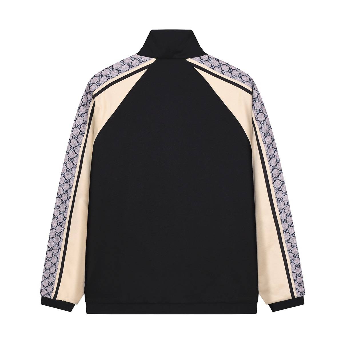 GUCCI グッチ メンズ ジャケット ブルゾン ロゴプリント ナイロン ダブルジップ ミリタリー ブラック - 画像 8