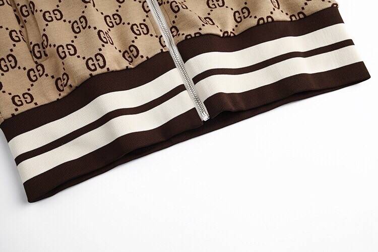 GUCCI ジャケット メンズ ブルゾン 满印双G ナイロン フーデッドジャケット ミリタリー 秋冬 ブラック - 画像 3