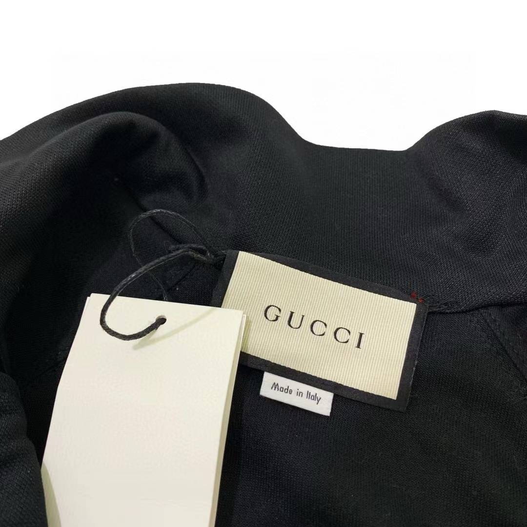 GUCCI メンズ ジャケット ブルゾン ロゴプリント ダブルジップ マウンテンパーカー ブラック - 画像 7