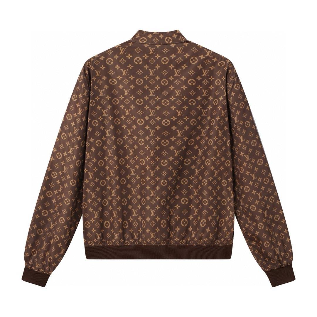 Louis Vuitton ルイヴィトン メンズ ブルゾン MA 1 ワッペン ロゴプリント ナイロン ジップアップ ブラック - 画像 7