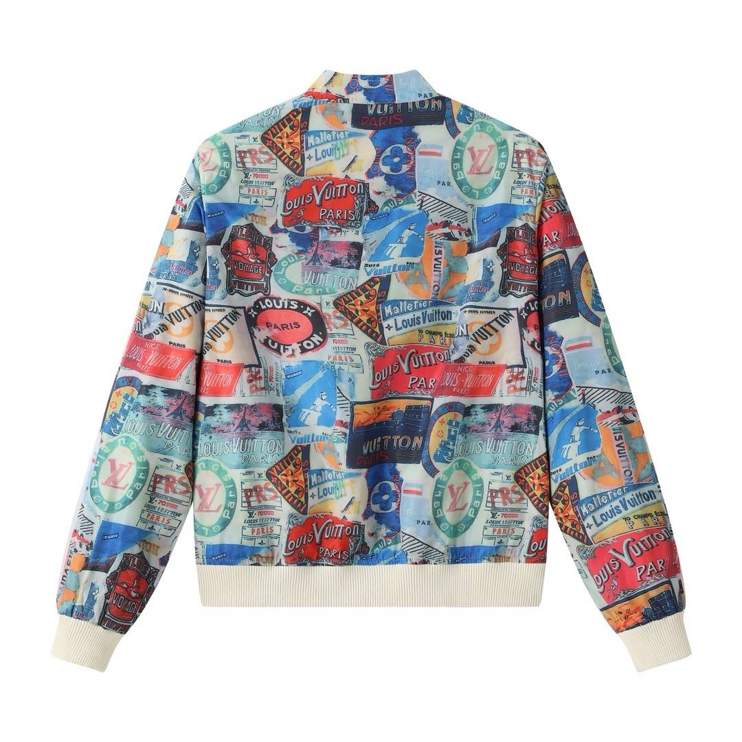 Louis Vuitton ルイヴィトン メンズ ブルゾン MA 1 ワッペン ロゴプリント ナイロン ジップアップ ブラック - 画像 9
