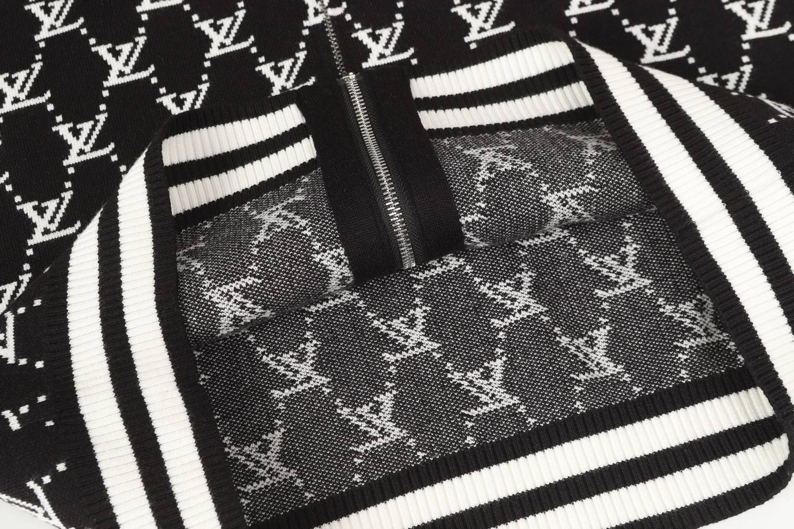 LV ルイヴィトン メンズ ジャケット ブルゾン ロゴプリント ナイロン ダブルジップ ストリート ブラック - 画像 7