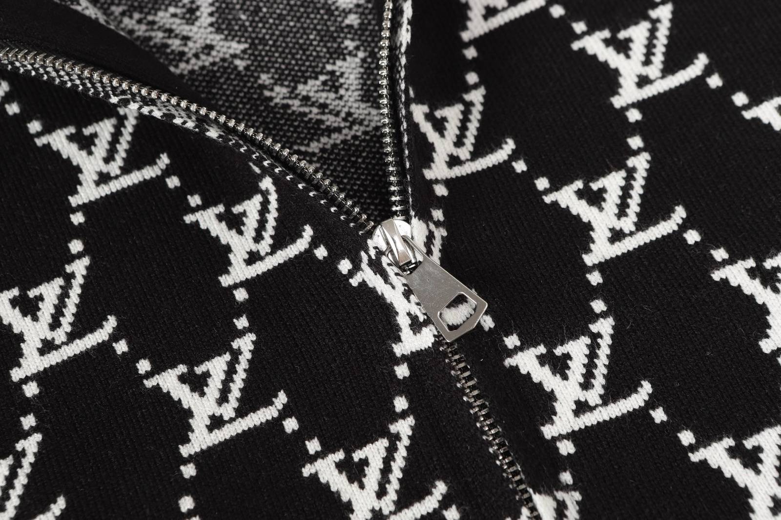 LV ルイヴィトン メンズ ジャケット ブルゾン ロゴプリント ナイロン ダブルジップ ストリート ブラック - 画像 10