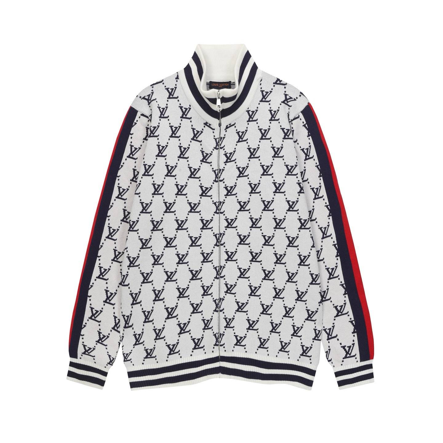 LV ルイヴィトン メンズ ブルゾン フーデッドジャケット ロゴプリント キルティング ミリタリー ブラック