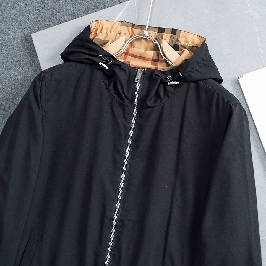 BURBERRY バーバリー メンズ ジャケット ブルゾン マウンテンパーカー ナイロン キルティング ロゴワッペン ダブルジップ 秋冬 黒 M - 画像 9