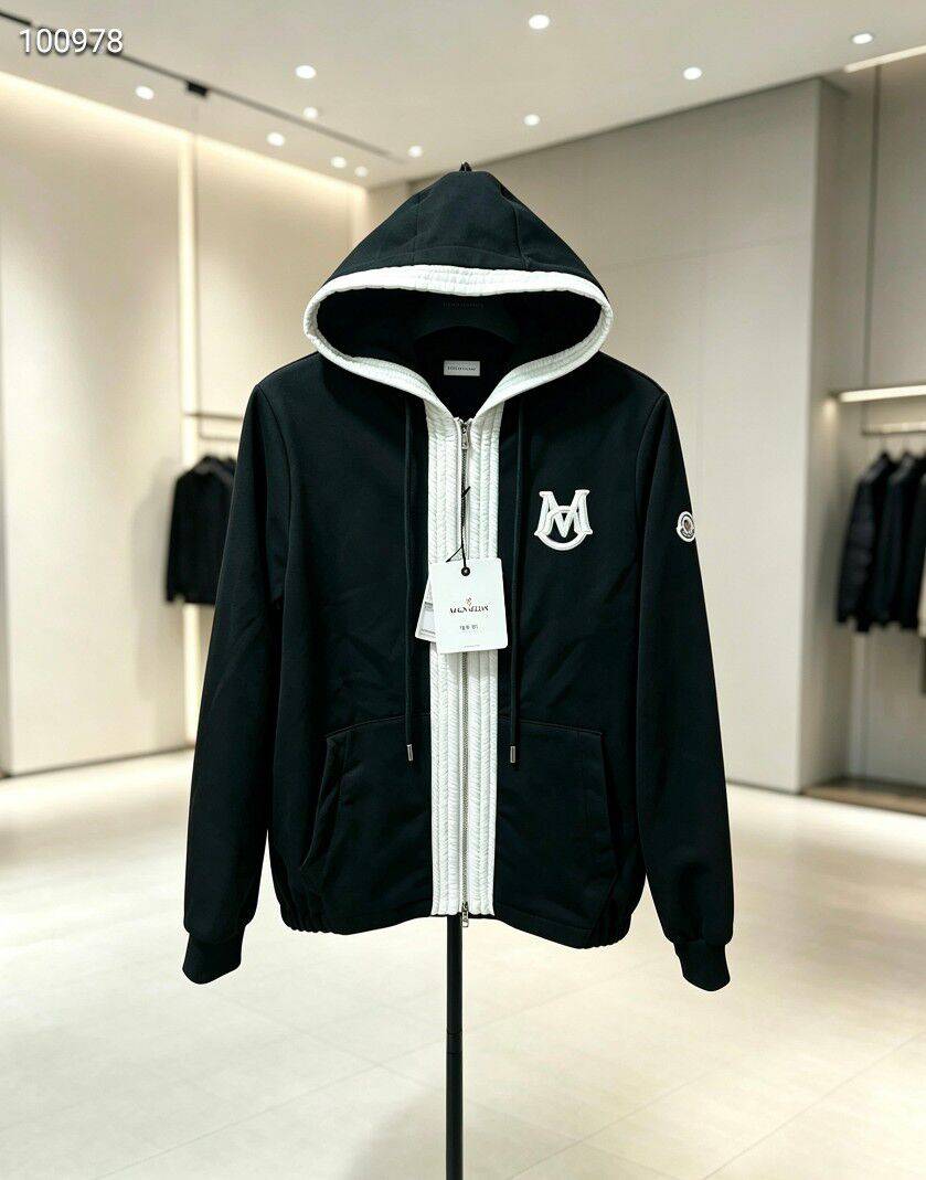 MONCLER モンクレール メンズ ブルゾン マウンテンパーカー ナイロン ロゴワッペン ダブルジップ ブラック M 3XL