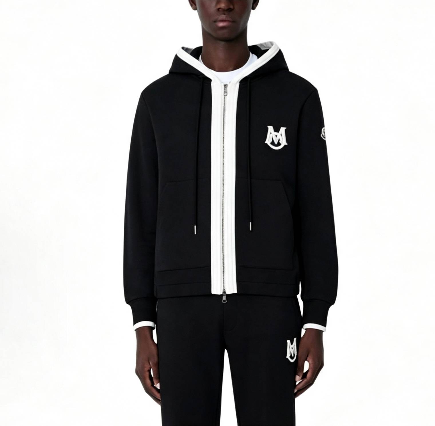 MONCLER モンクレール メンズ ブルゾン マウンテンパーカー ナイロン ロゴワッペン ダブルジップ ブラック M 3XL - 画像 10