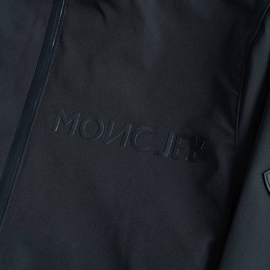 MONCLER モンクレール メンズ ジャケット ブルゾン ナイロン ロゴワッペン ダブルジップ マウンテンパーカー ブラック - 画像 11