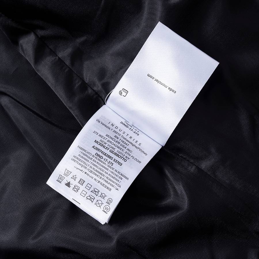 MONCLER モンクレール メンズ ジャケット ブルゾン ナイロン ロゴワッペン ダブルジップ マウンテンパーカー ブラック - 画像 15