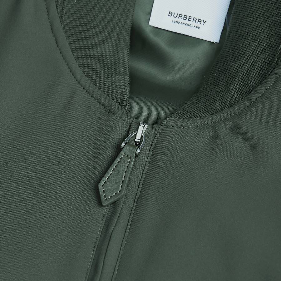 BURBERRY バーバリー メンズ ジャケット ボマージャケット ナイロン ロゴワッペン ダブルジップ 秋冬 フリース ブラック - 画像 12