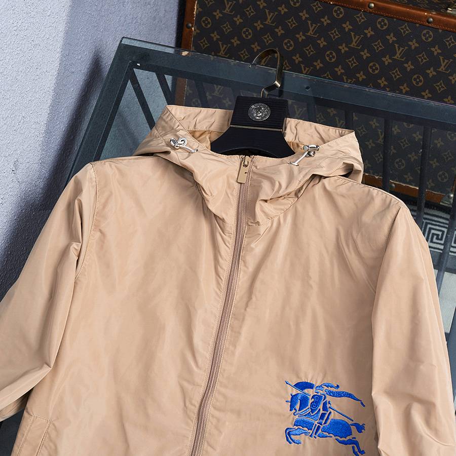 BURBERRY バーバリー メンズ ジャケット ブルゾン マウンテンパーカー ナイロン ロゴワッペン レギュラーフィット カーキ - 画像 7