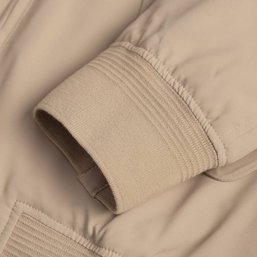 BURBERRY バーバリー メンズ ジャケット スタンドカラージャケット ナイロン ロゴワッペン ドローコード ミリタリー 秋冬 ベージュ - 画像 3