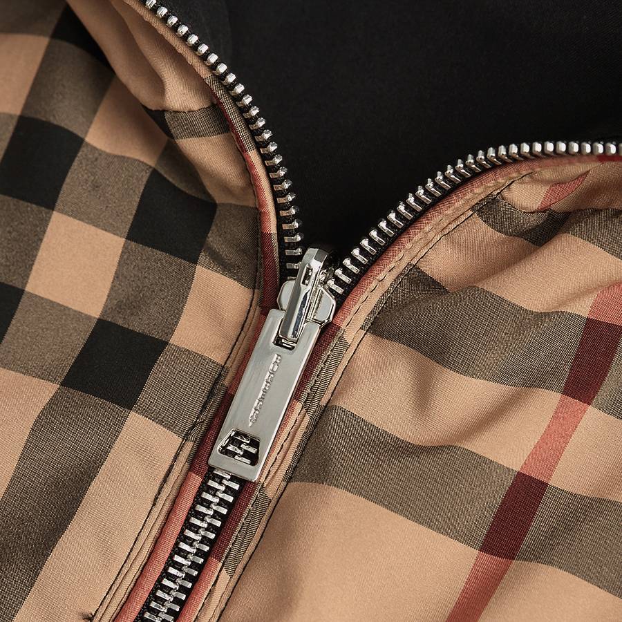 BURBERRY バーバリー メンズ ジャケット ブルゾン マウンテンパーカー ナイロン ロゴワッペン ダブルジップ ブラック - 画像 6