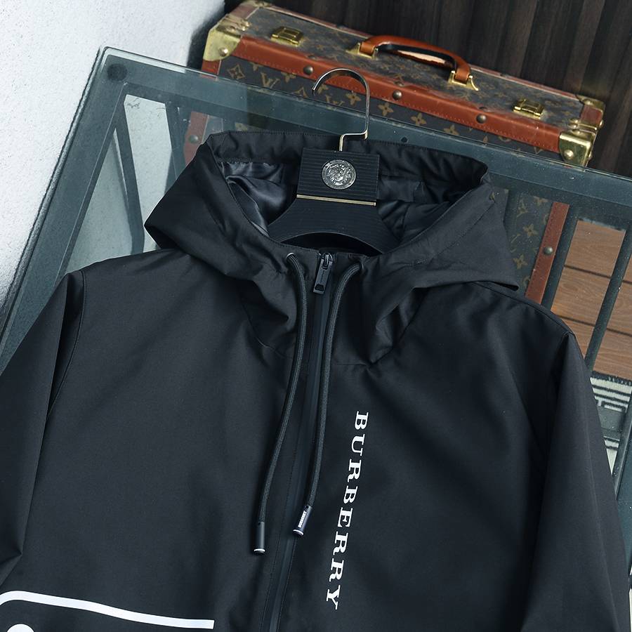 BURBERRY バーバリー メンズ ブルゾン マウンテンパーカー キルティング ナイロン フーデッドジャケット 秋冬 ブラック 3XL - 画像 8