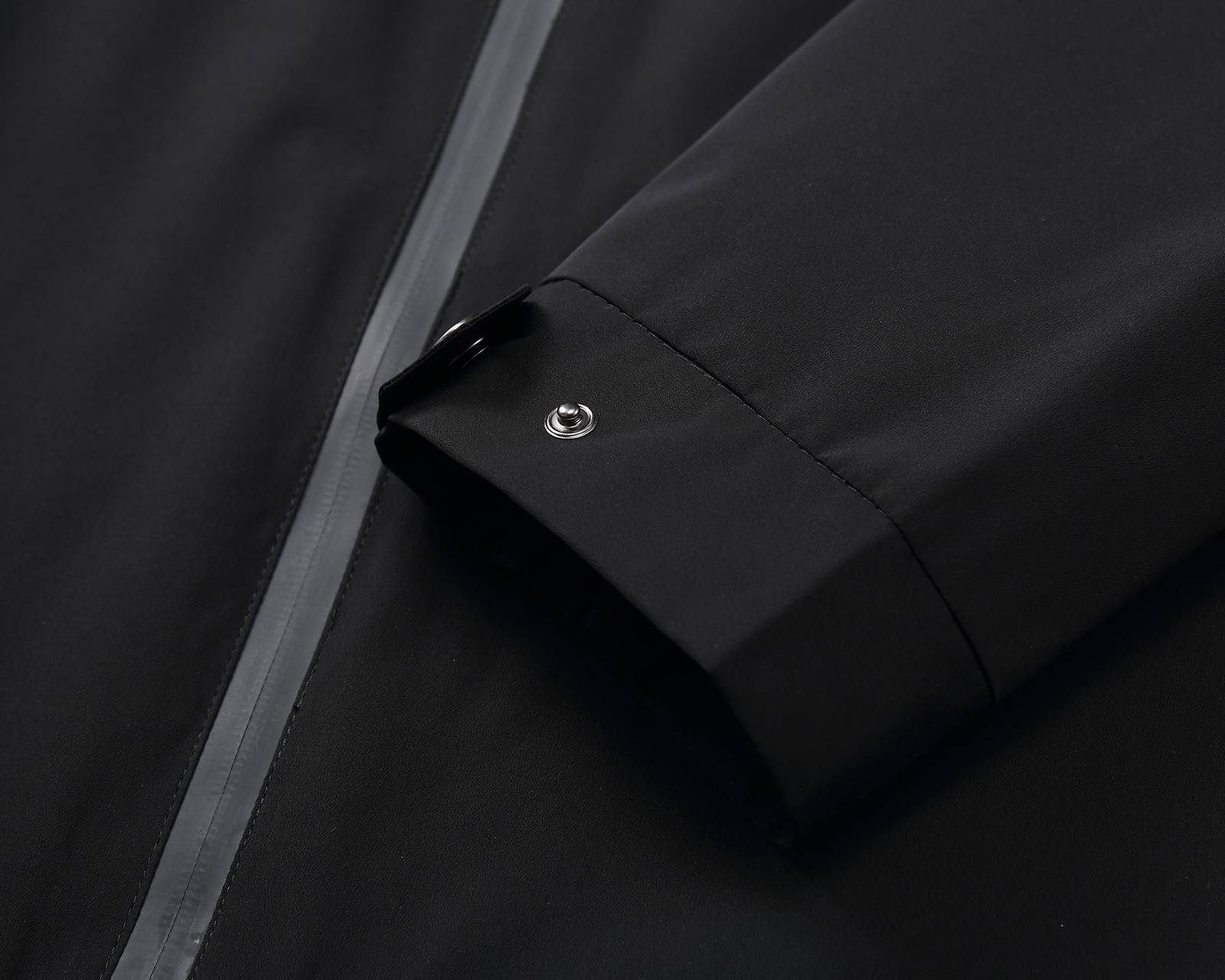 MONCLER モンクレール メンズ ジャケット ブルゾン ナイロン ロゴワッペン ダブルジップ 3XLB23210 ブラック - 画像 3